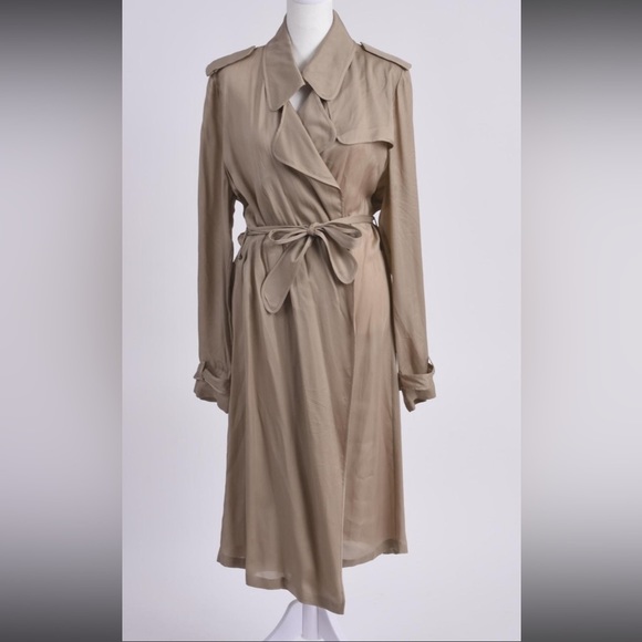 Maison Martin Margiela Jackets & Blazers - Maison Margiela Silk Trench Coat Dress Size 44
